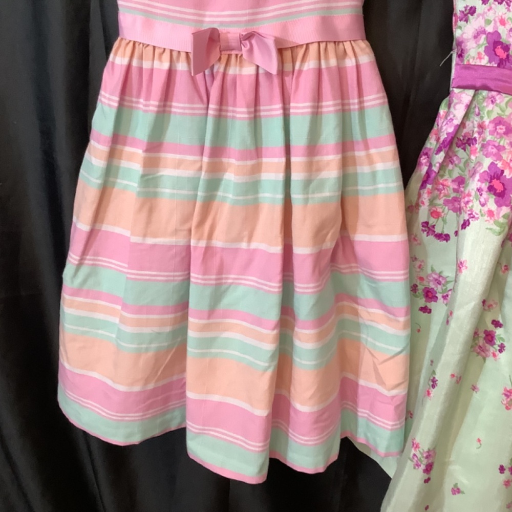 EUC Girls Bonnie Jean dress green‎ pink size 10 - Picture 4 of 14